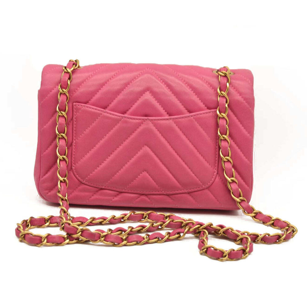 Chanel  Lambskin Chevron Quilted Mini Rectangular Flap Dark - Picture 3 of 15